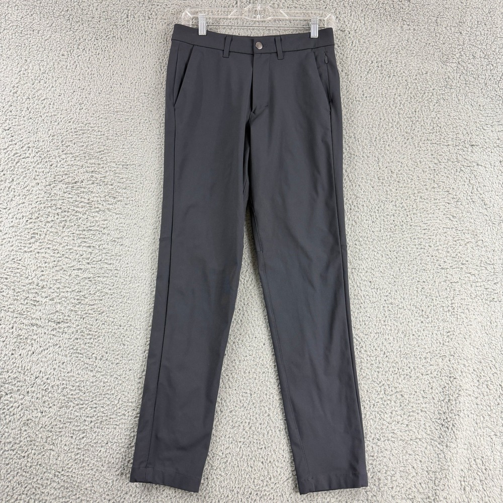 Lululemon Commission Pants Mens 28 Gray Slim Fit Technical Chino Travel Trouser